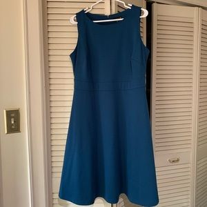 Teal 0X Fit and Flare dress with pockets, Dia Box